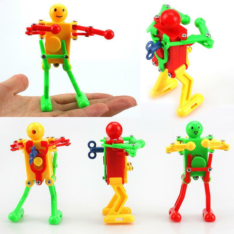 Śmieszne zabawki nakręcane tańczący Robot wiele wyrażeń wiele wyrażeń Mini wiosna nakręcana zabawka świetny prezent dla dzieci
