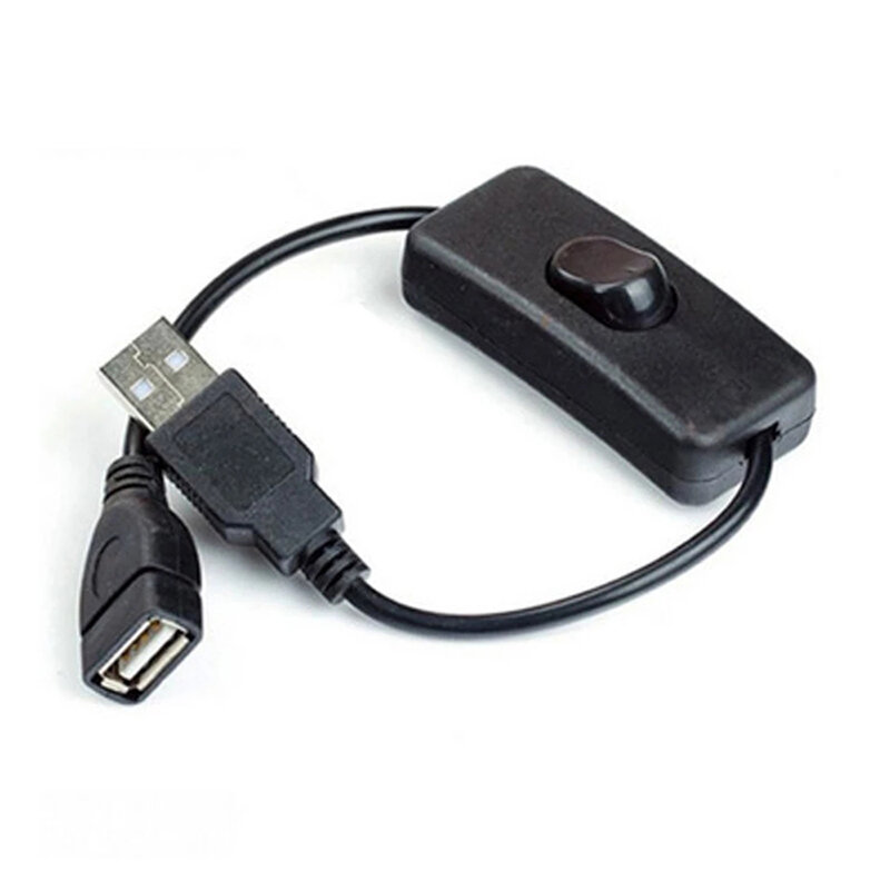 Całkowicie miedziany materiał ochrona środowiska kabel USB męski na przełącznik żeński ON/OFF kabel lampa led Adapter przedłużacz USB
