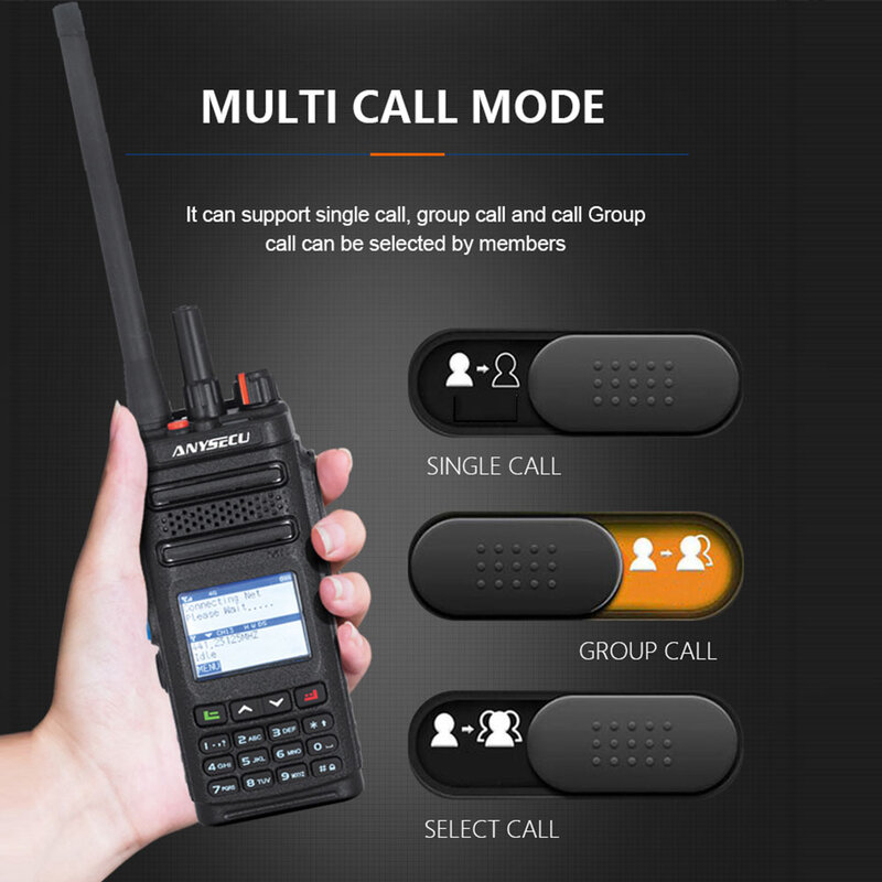 ANYSECU POC-DM68 Smartphone, Waterproof Rugged PoC Network Handheld Radio, POC DMR, UHF400-480MHz, VHF136-174MHz, DM-68