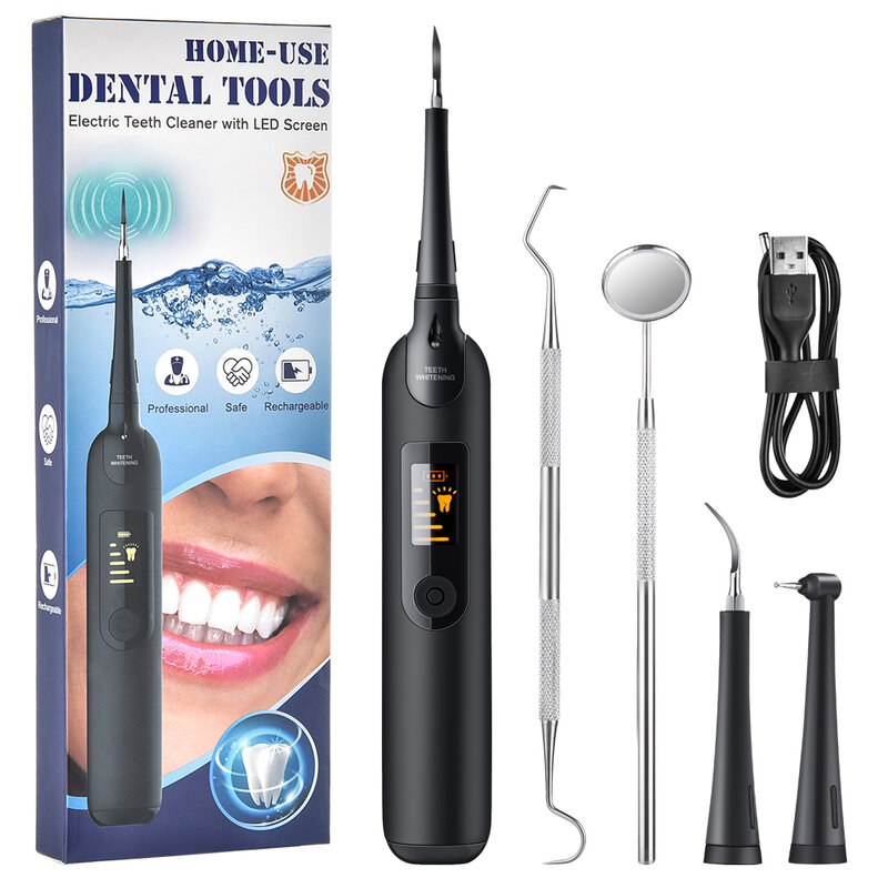 Home Calculus Remover Dental Scaling Teeth Whitening Kit with Mouth Mirror Teeth Whitening Teeth Tartar Calculus Stains Remover