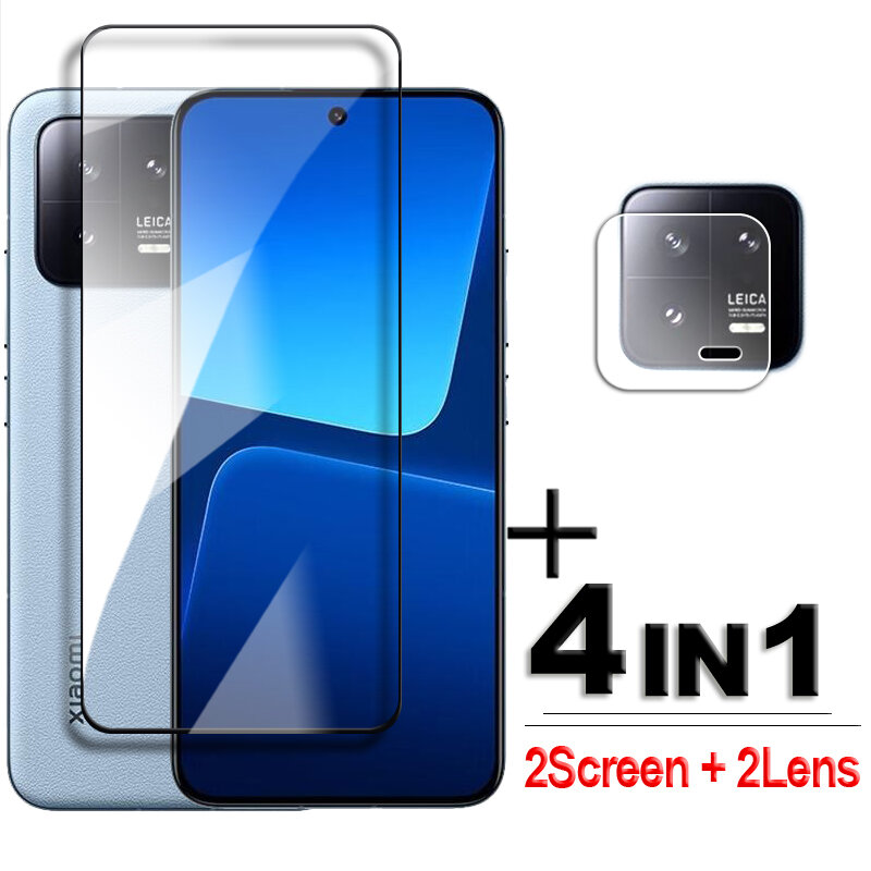 Xiaomi用強化ガラススクリーンプロテクター,フルカバー強化ガラスカバーフィルム,6.36インチ,4in 1,11t,12t,13t pro