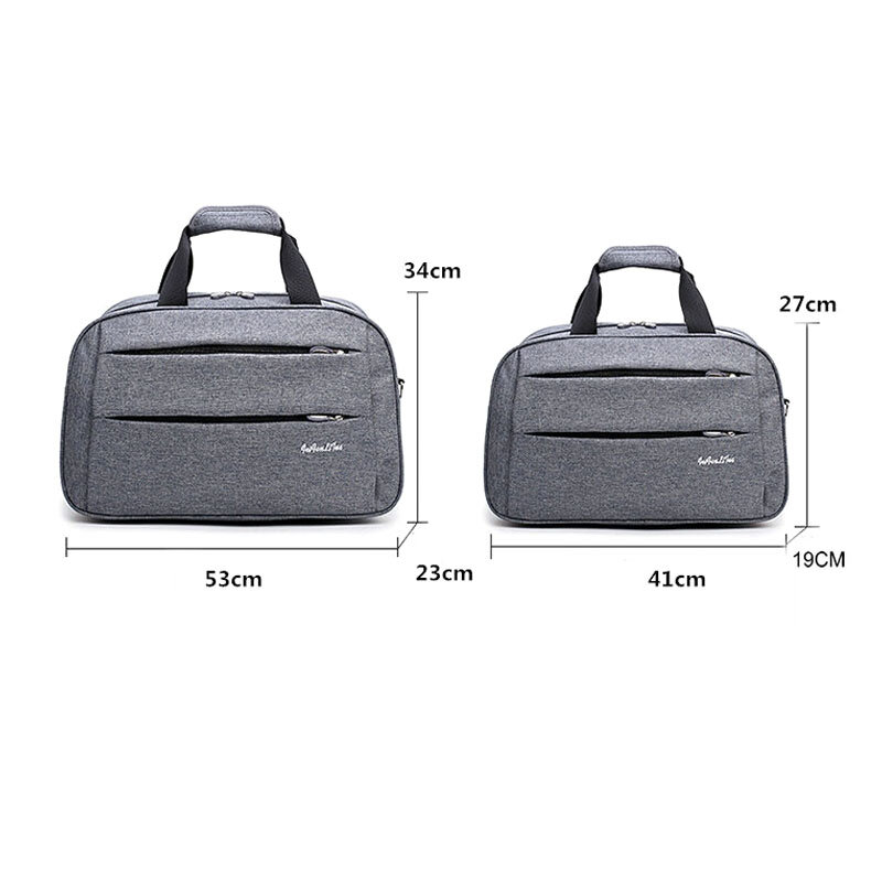 Bolsas de viaje de lona impermeables para hombre y mujer, bolso grande con ruedas, de hombro, negro, gris, azul