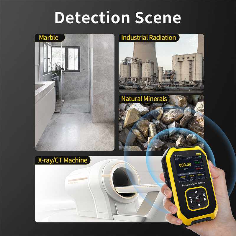 Geiger Counter Nuclear Radiation Detector Personal Dosimeter X-ray γ-ray β-ray Radioactivity Tester Marble Detector