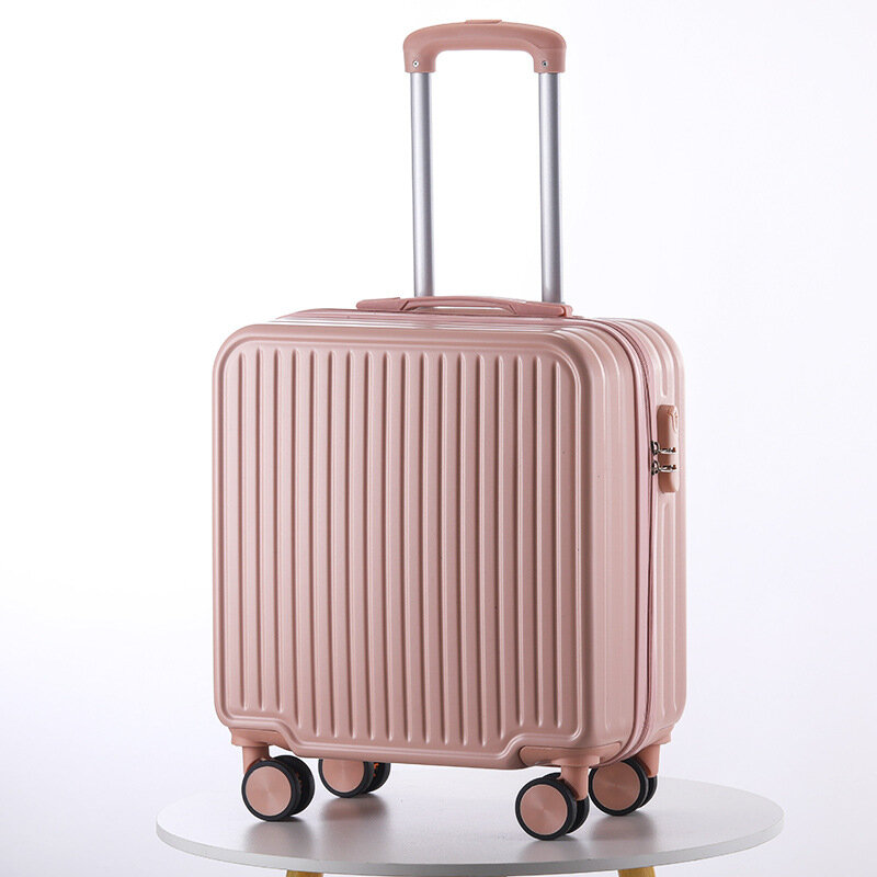 (021) чемодан на колесиках 18 дюймов для мужчин и женщин, молния для деловых поездок