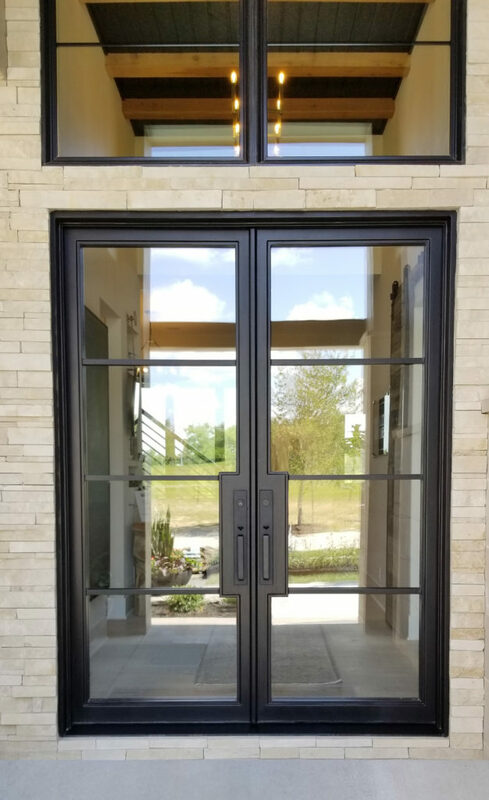 Puerta de vidrio de hierro forjado, diseño de puerta de cocina, Interior del hogar, venta al por mayor de fábrica