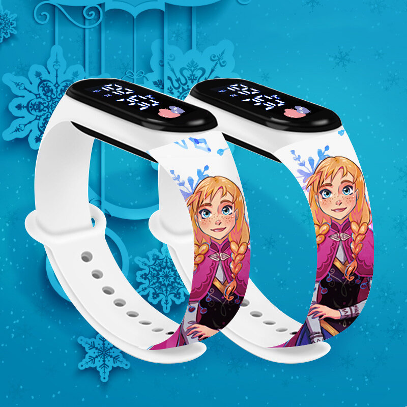 Disney Frozen Girls Watches Children Touch Screen Sport Bracelet Kids Waterproof Women Digital Clock Exquisite Gift Dropshipping