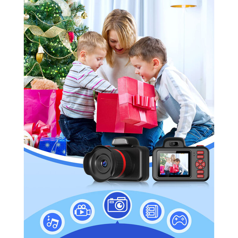 كاميرا فيديو رقمية صغيرة للأطفال ، ألعاب كاميرا أطفال ، شورت عالي الدقة ، صور سيلفي ، تصوير خارجي ، هدايا أعياد الميلاد