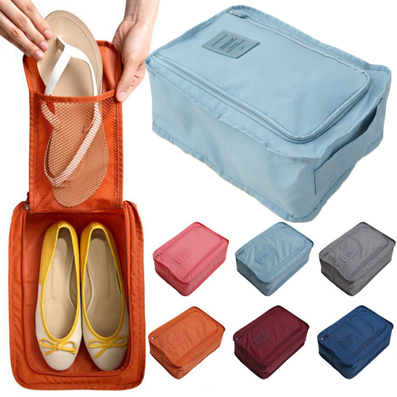 Borse per scarpe portatili multifunzione borsa portaoggetti antipolvere pieghevole in Nylon scarpe organizzatore per vestiti custodia da viaggio per esterni