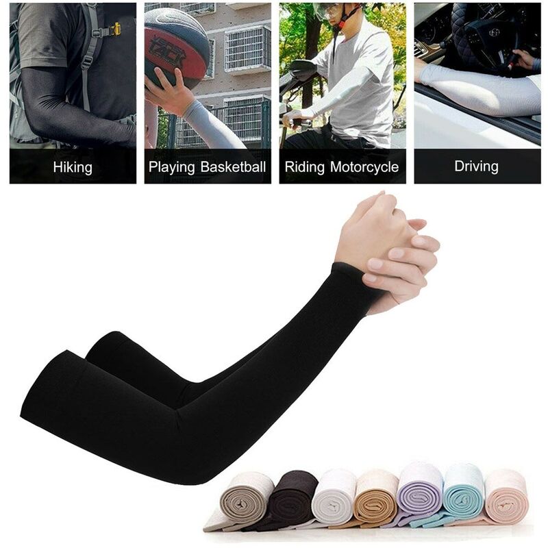 1 Pair Arm Sleeves Warmers Sports Sleeve Sun UV Protection Hand Cover Cooling Warmer Running Fishing Cycling