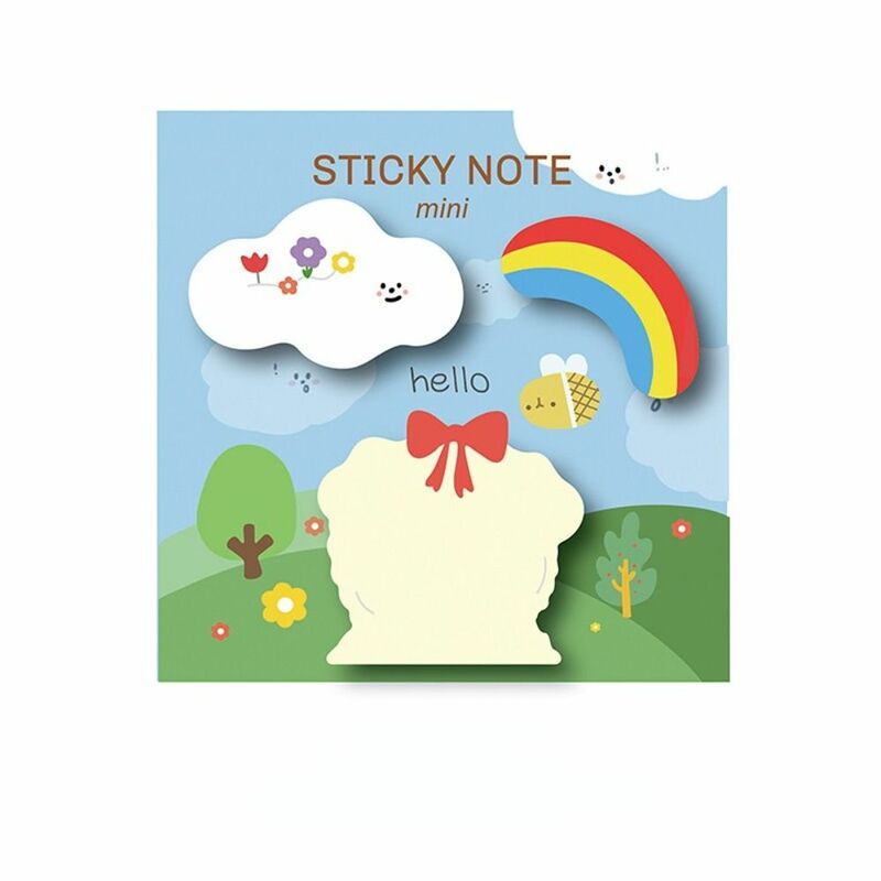 Cartoon Sticky Notes Marker, Leitura De Etiquetas, Tomando Notas, Memo Pad, Estética N Times Sticky Papelaria