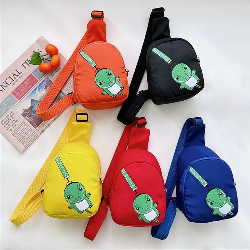 Мультяшные детские сумки, модная нейлоновая нагрудная мини-сумка с динозавром, сумки через плечо для путешествий на открытом воздухе