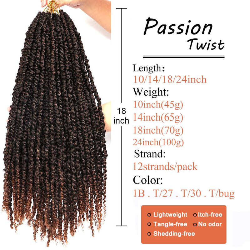 Sambriad Passion Twist Hair 14 Cal pasja twisty szydełkowe warkocze wykonane z czeskiego włosa włosy syntetyczne do warkoczy