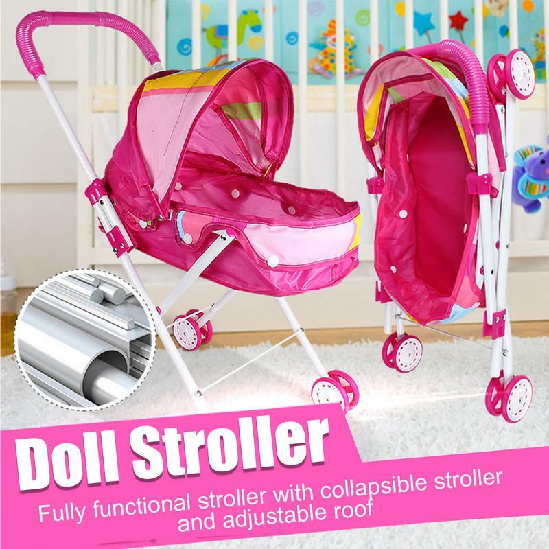 Cochecito de bebé ligero para niños, carrito de juguete seguro, resistente, accesorios para guardería