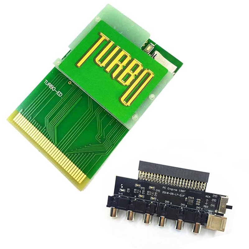 Tarjeta de juego Turbo Grafx GT 600 en 1 para PCE Pc, potenciador de vídeo, salida de señal RGBS, salida de Audio, consola de motor