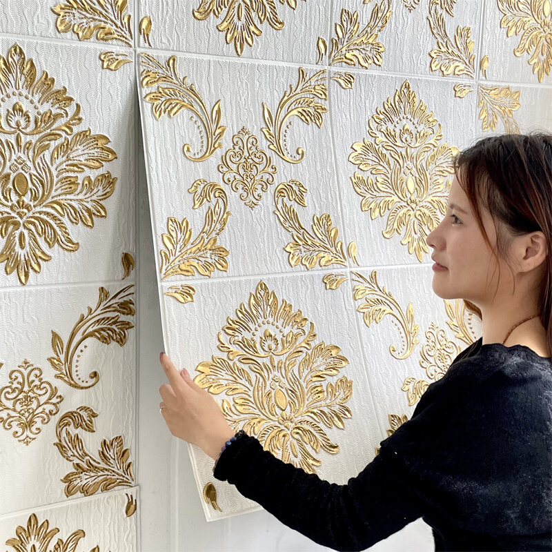 Papel tapiz autoadhesivo 3d, papel tapiz tridimensional, renovación de fondo, decoración de pared, impermeable, térmico, para dormitorio