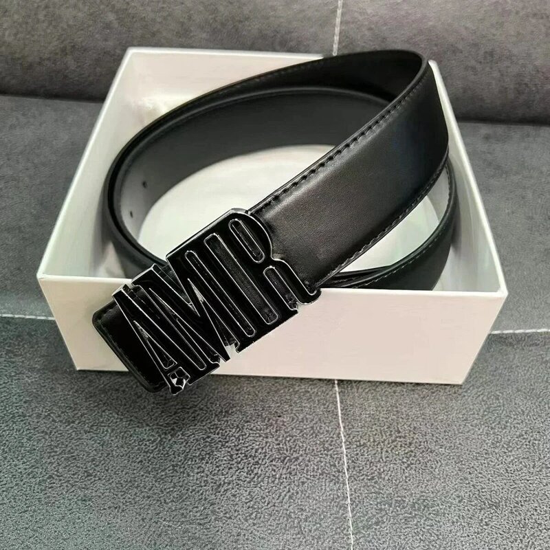Cinturón de 3,8 cm de ancho para hombre y mujer, cinturón informal de negocios versátil, de marca de diseñador de lujo, Amir, 2024