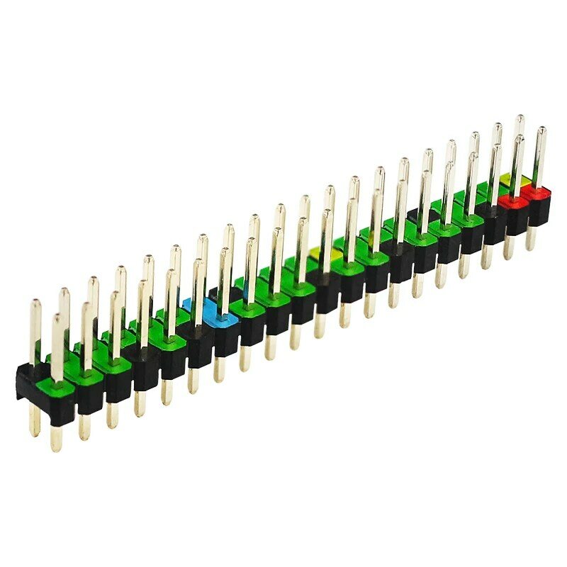 1PCS / 5PCS 2 X 20 Pin Male GPIO Header for Raspberry Pi Zero Double Row 20 Pin Male Pin GPIO Colorful Stacking Header Extend