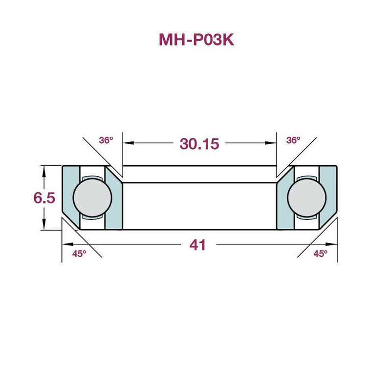 Headset sepeda MTB, aksesoris reparasi pit pengganti MH-P03K sudut miring 36/45 ° raksasa 30.15x41x6.5mm
