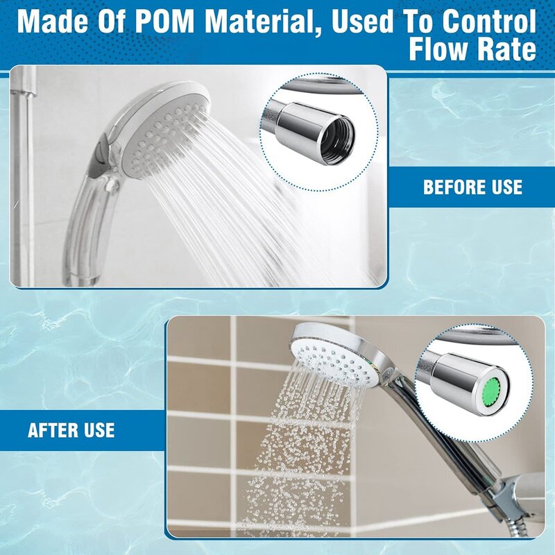 Flow Restrictor Shower Water Saver for Shower, 2 Pieces Water Flow Restrictor Set D, Up to 70% Water Saving