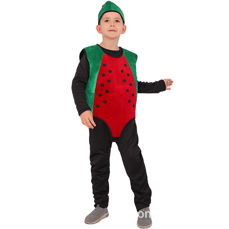 Children's Fruit Modeling Vegetables Children's Costumes Halloween Costume Decoration Cosplay Role-playing Costumes Stage Props
