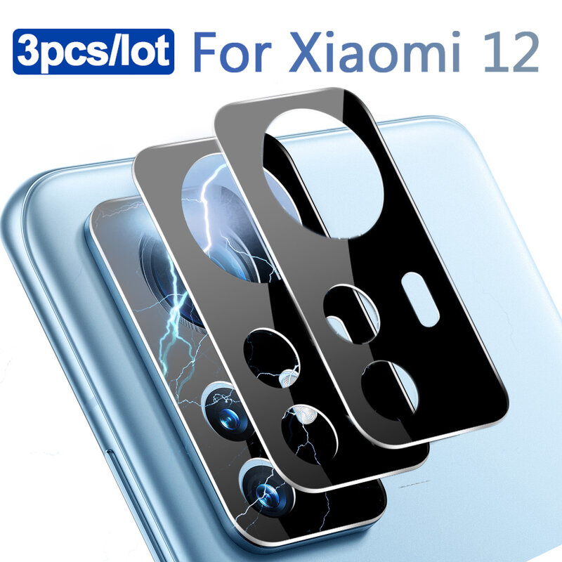 Film Lensa Kamera Ponsel Kaca Tempered untuk Mi 12X 12Pro Pelindung Penutup Belakang Lensa HD Anti Jatuh untuk Xiaomi 12 Film Pelindung