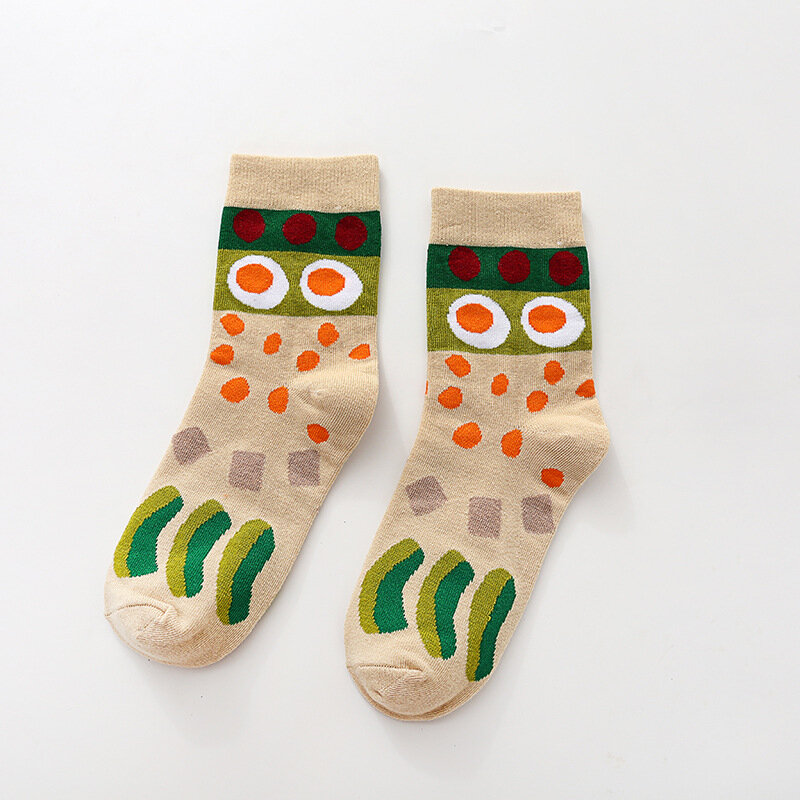 Spring and summer new creative cotton cartoon sushi series male and female couples in the tube funny socks