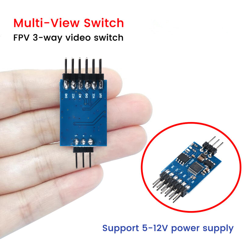 1PCS 3 Channel Video Switcher Module 3 way Video Switch Unit FPV Camera for Multicopter Drones 5.8G FPV Transmitter and Camera