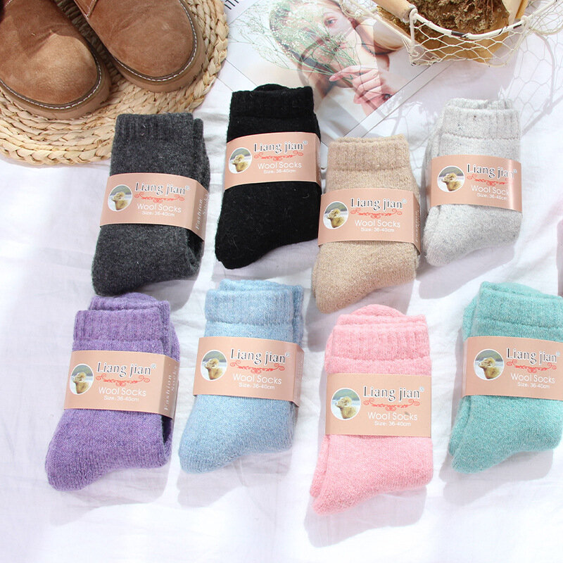 Women Winter Warm Wool Socks Cozy Thermal Thick Fleece Socks Gifts for Women