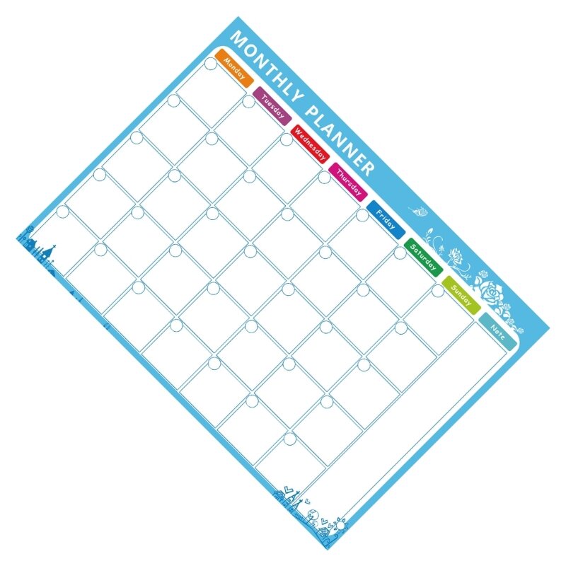 Calendário geladeira planejador semanal placa memorando branco magnético planejador calendário dropship