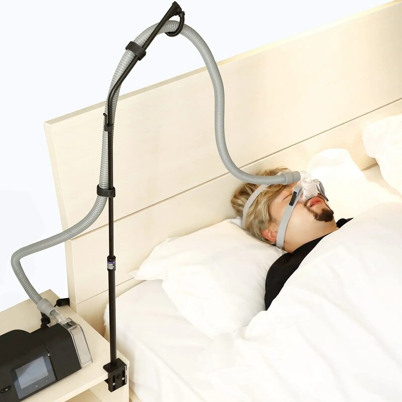 Регулируемая по высоте подвесная вешалка для труб, крепкая опорная маска, предотвращает запутывание, предотвращает засорение, фиксация на ночной подставке для кровати