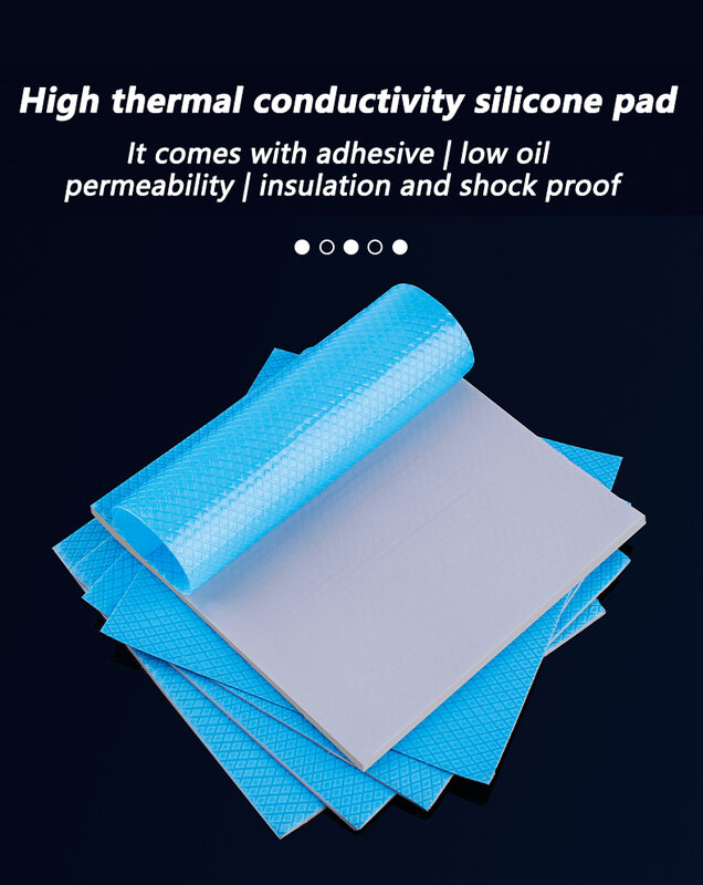 Thermal pad High quality 21W/mK 100x100mm Thermal conductivity CPU Heatsink Cooling Conductive Silicone Pad Thermal Pads