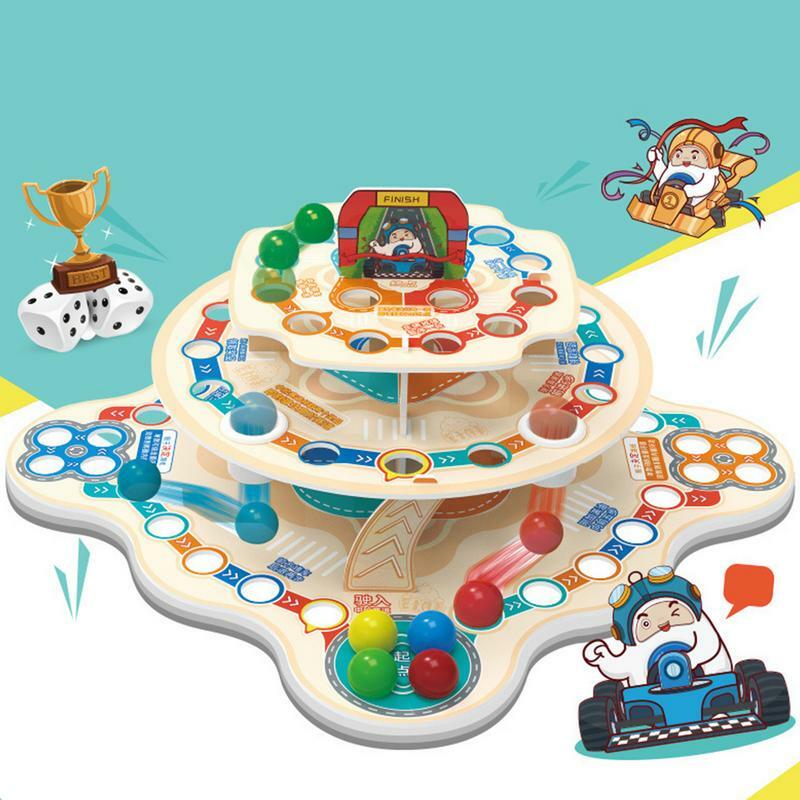 ชุดหมากรุก3D แบบโต้ตอบ permainan Teka-teki 3ชั้นเกมกระดานหมากรุกแบบพกพาเกมสนุกและท้าทายสำหรับเด็กเกมปาร์ตี้