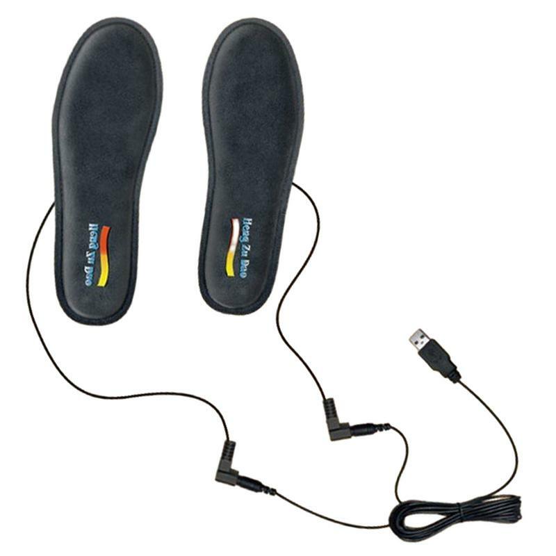 Plantillas calentadoras para pies, insertos de zapatos con calefacción USB, suelas interiores de zapatos de invierno con distribución de calor uniforme para correr y caminar