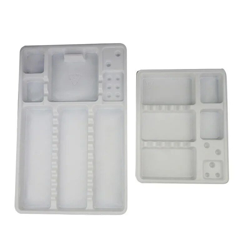 10Pcs Dental Disposable Instrument Box Oral Examination Instrument Kit Plastic Tray Dental Use Tool Placement Tray Dental Supply