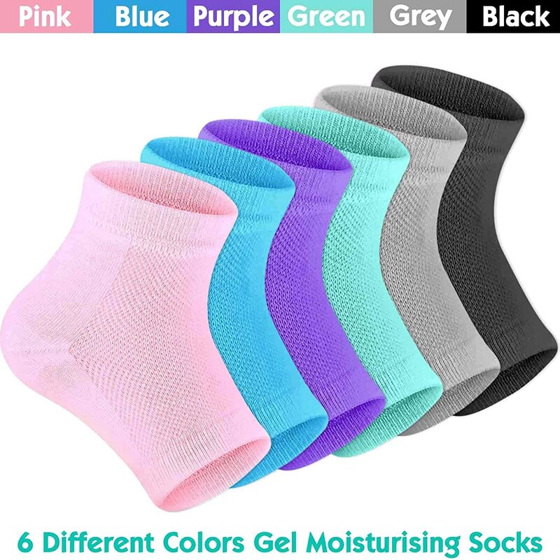 Цветные силиконовые Увлажняющие гелевые подкладки для пятки и ног