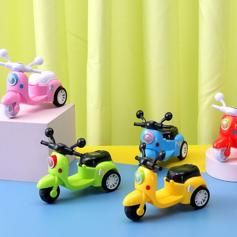 Modelo de motocicleta de simulación de dibujos animados para niñas, juguete educativo para niños, aprendizaje temprano, coche de inercia, extraíble