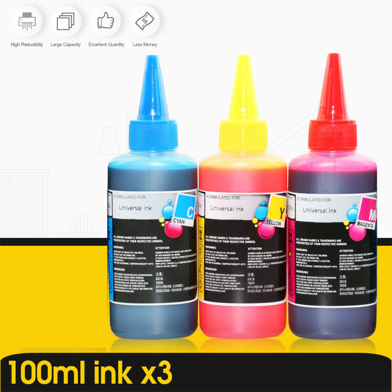 ALIZEO Kit Tinta Isi Ulang Universal untuk Epson untuk Canon untuk HP untuk Printer Brother Tinta CISS Tinta Isi Ulang Tinta Warna