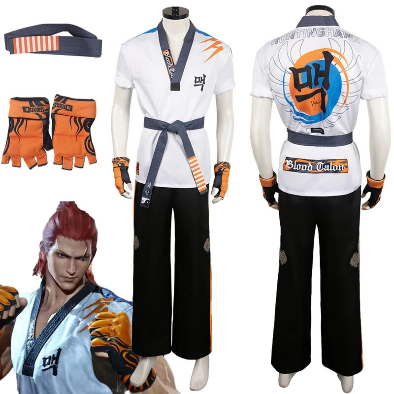 Anime Spiel Tekken 8 Hwoarang Cosplay Fantasy Kostüm Verkleidung für erwachsene Männer Rollenspiel Fantasia Outfits männliche Halloween-Kleidung