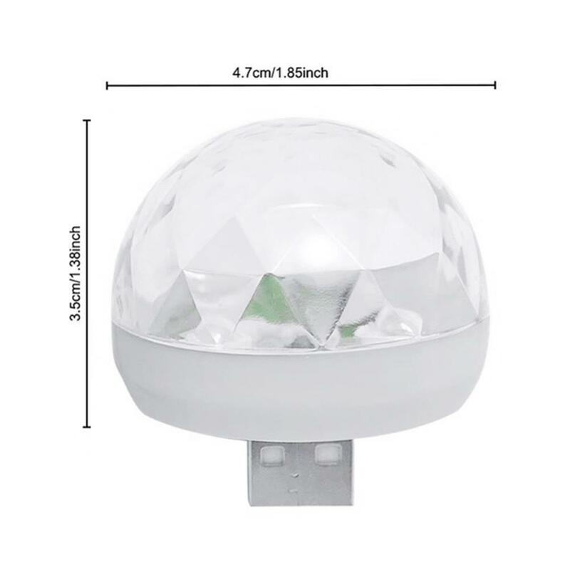 Lampu Disko Diaktifkan Suara Warna-warni USB Mini LED DJ Lampu Panggung Bola Pesta Warna-warni Lampu Bar Klub Lampu Kontrol Suara