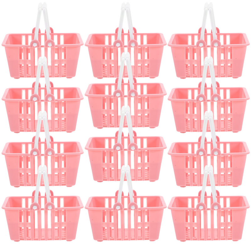 Cestini portaoggetti giocattoli modelli di cestini della spesa ornamenti da gioco divertenti cibo simulato e gioco Mini cestino della spesa in plastica