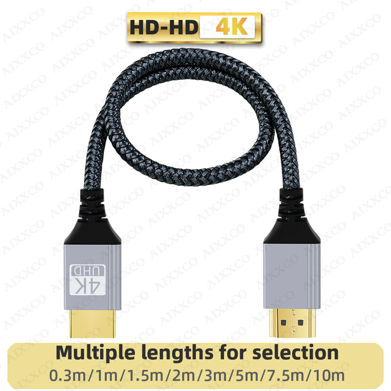 Cabo HDMI Compatible 2.0 Fio 4K 60Hz para Xiaomi Xbox PS5 PS4 Laptops HDMI Compatible Splitter Cabo Digital Cabo 2m 3m 5m 10m