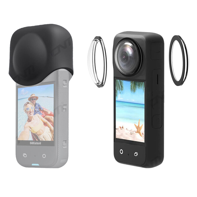 Insta360 X3 Protector de lente, marco de protección, protectores de lente para Insta 360 X3, juego de protectores de cámara, accesorios antiarañazos