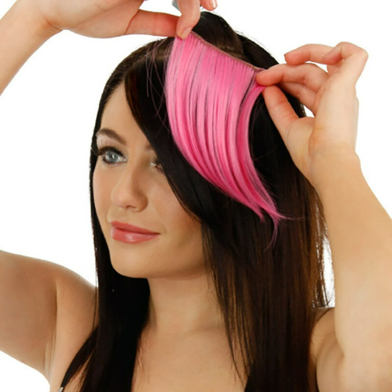 2Pcsclip In Haar Pony Haarstukje Clip In Hair Extensions Synthetische Gradiënt Pony Nep Haar Stuk 12 Kleuren