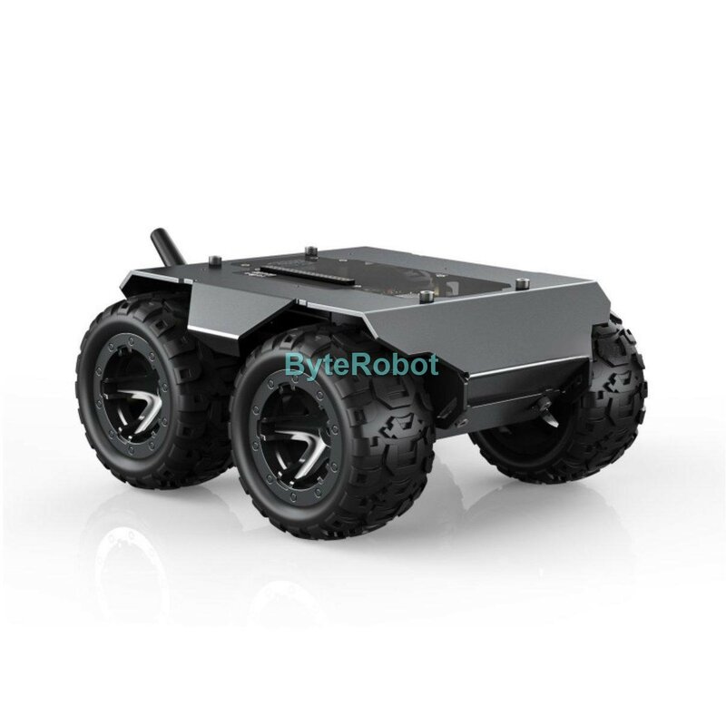 Sasis mobil Robot logam penuh, fleksibel dan dapat diperluas 4WD modul Onboard ESP32 dengan tangki OLED RC 0.91 inci