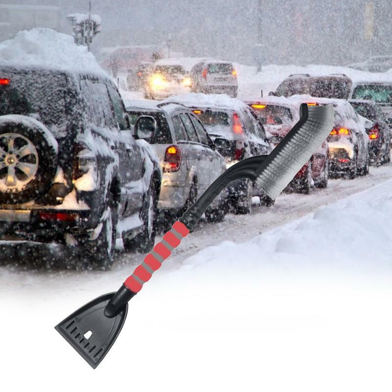 แปรงขัดน้ำแข็งที่ขูดน้ำแข็งแบบพกพาสำหรับรถยนต์อุปกรณ์กำจัดหิมะที่ถอดออกได้สำหรับรถยนต์ SUVs รถบรรทุก