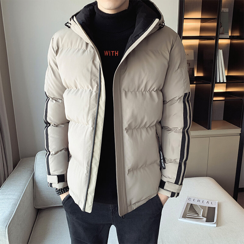 Модная мужская пуховая куртка YAPU 2022, мужское зимнее пальто, утепленные теплые парки, зимнее Мужское пальто со съемным мехом и подкладкой