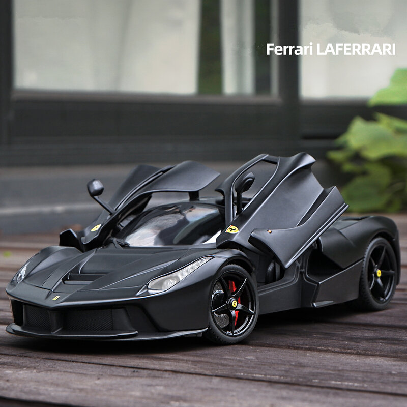 Laferrari-modelo de coche deportivo de aleación, vehículo de juguete de Metal fundido a presión, alta simulación, sonido y luz, regalos para niños, 1:32