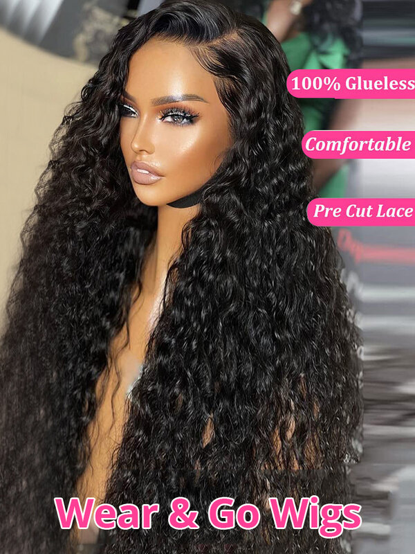 Glueless Wig Human Hair Ready To Go Curly Human Hair Wigs For Women 13x4 13x6 HD Lace Frontal Wig Brazilian Wigs On Sale 40