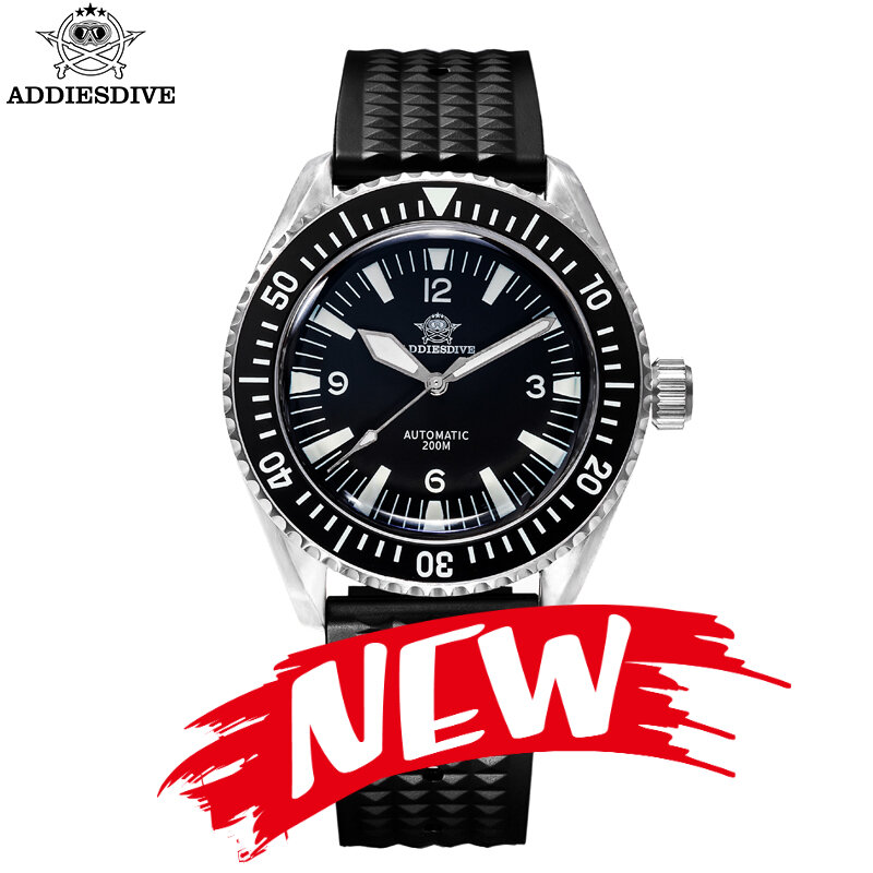 Adpeso jam tangan pria mewah, jam tangan Mekanikal otomatis bahan baja 316L kristal safir bercahaya tahan air 200M Montre Homme