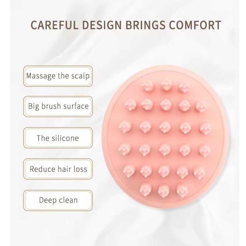 1pcs Pink Shampoo Brush 5 Claws Design High Elastic Silicone Massage heads Washing Hair Scalp Massage Tools